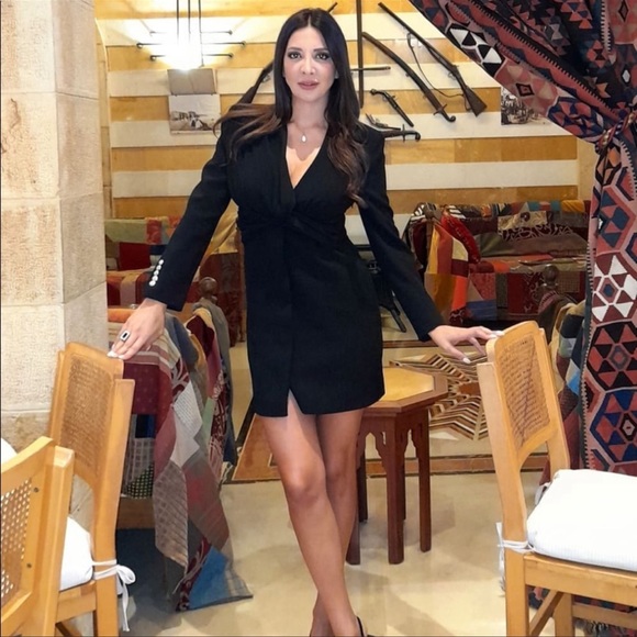 BLOGGERS FAV ZARA NWT DRAPED BLAZER DRESS-SOLD - Picture 7 of 17